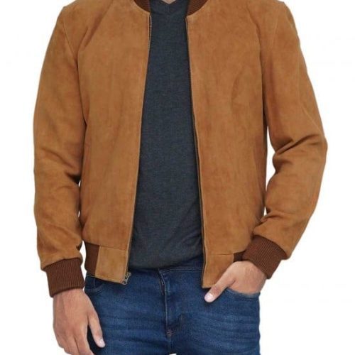 Adamsville Camel Brown suede jacket 49803 std