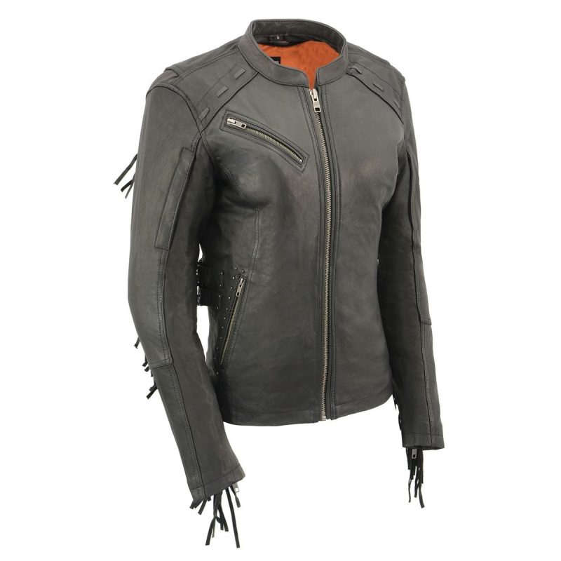 Milwaukee Leather MLL2565 Women s Black Fringed Lightweight Leather Racer Motorcycle Jacket X Small 9fba2631 e50c 4988 bbf6 70719fa7f47f.709e82efb