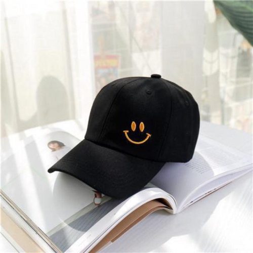 Smiley Face Embroidered Summer Unisex Hat Baseball Cap - MARA Leather