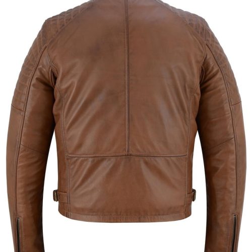 copper slayer mens sheepskin leather fashion jacket with snap button 3