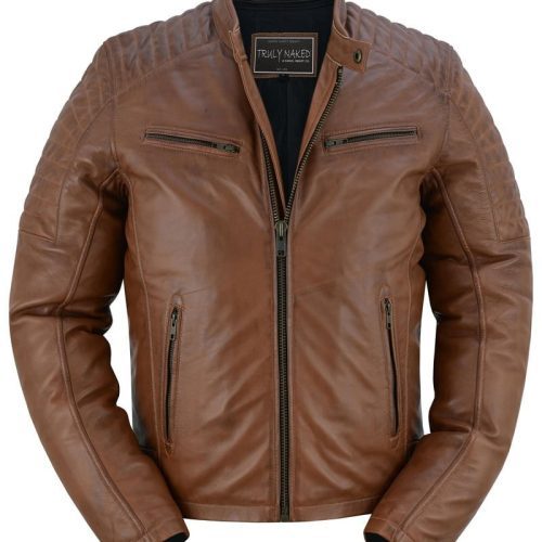 copper slayer mens sheepskin leather fashion jacket with snap button 4