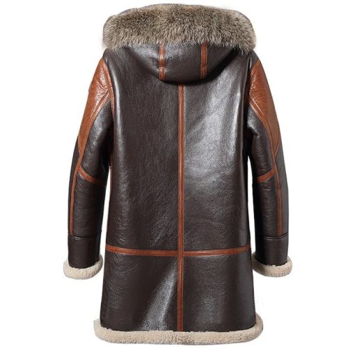 mens vintage sheepskin shearling parka coat