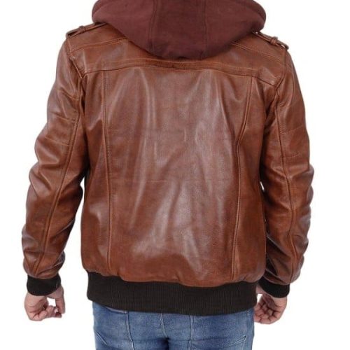 mens brown leather jacket 54969 std